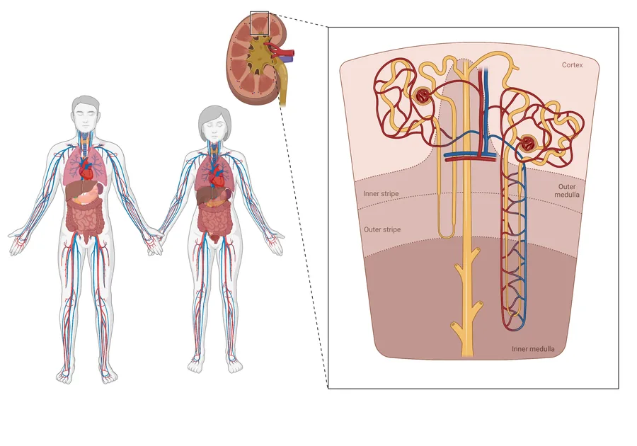 Physiologically based pharmacokinetic (PBPK) model of creatinine and inulin